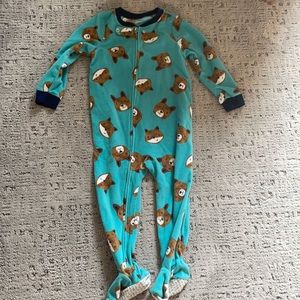 3T Flannel Carter’s Footed Pajamas